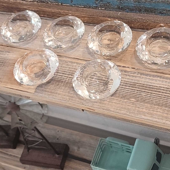 Crystal tealight set of 6 NWOT - Picture 1 of 8